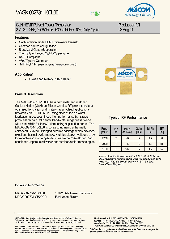 MAGX-002731-SB2PPR_4585785.PDF Datasheet