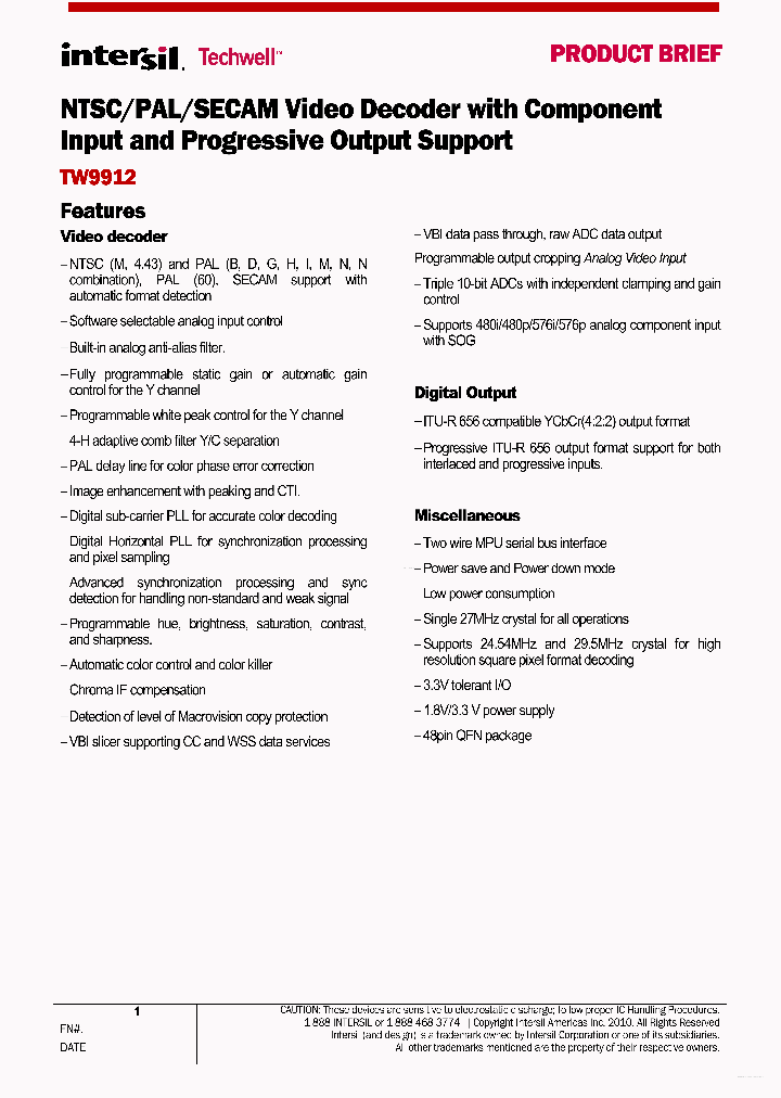 TW9912_4587417.PDF Datasheet