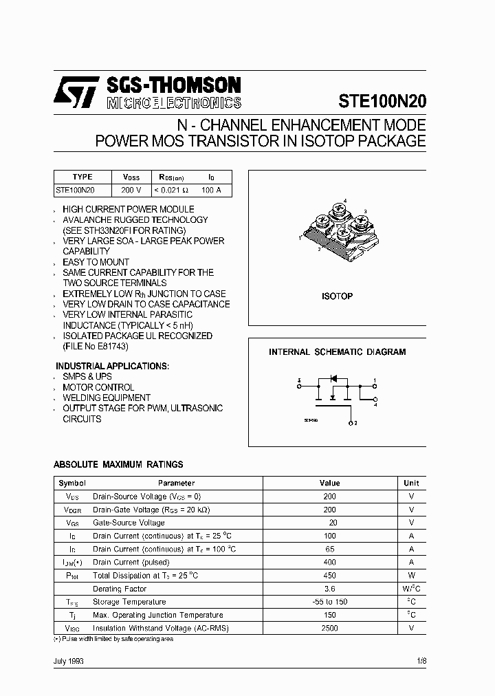 STE100N20_4587486.PDF Datasheet