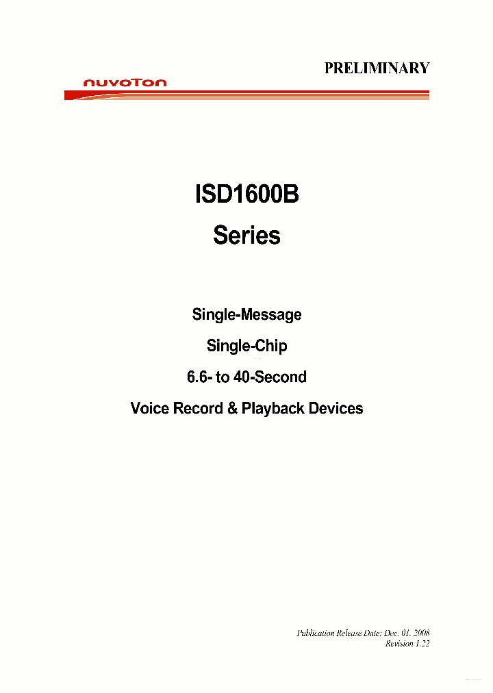 ISD1600B_4588253.PDF Datasheet