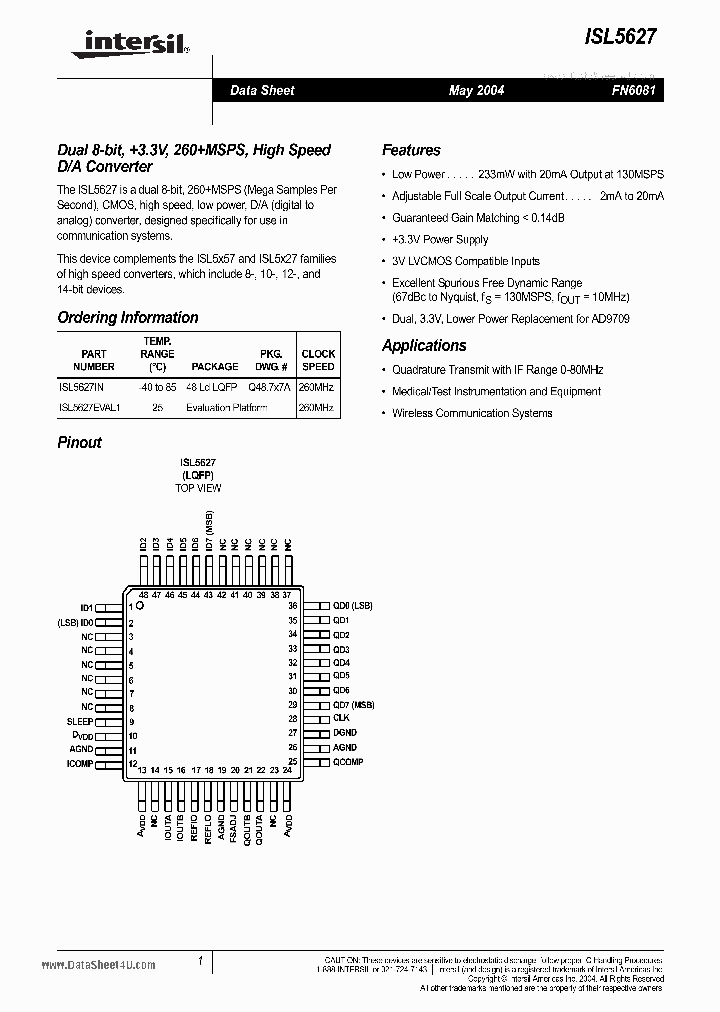ISL5627_4588301.PDF Datasheet