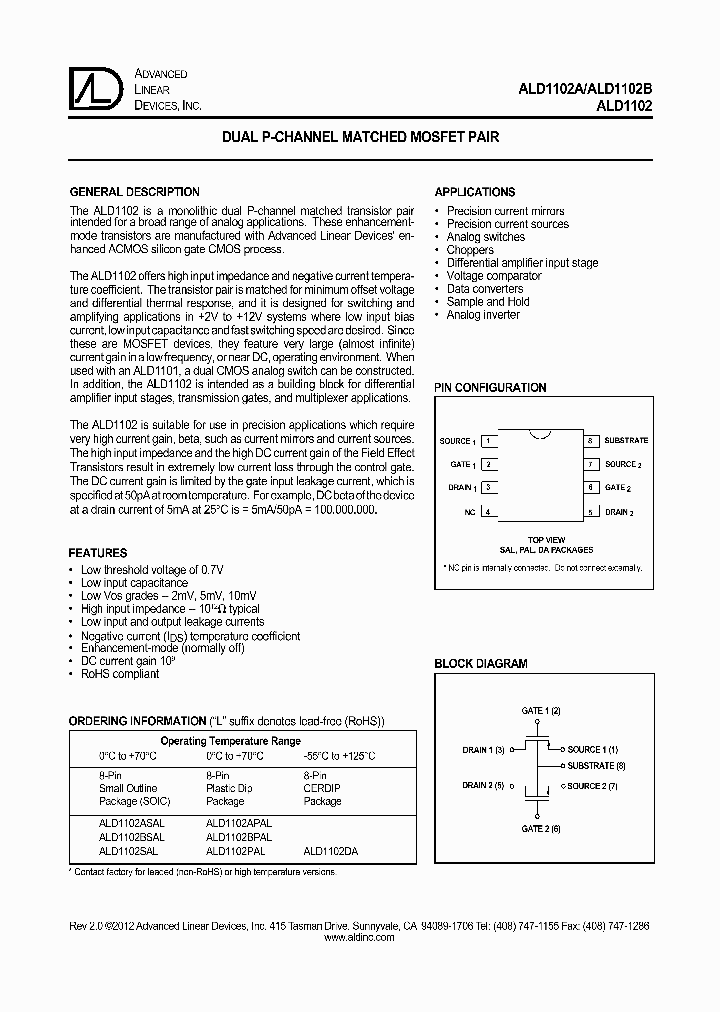 ALD1102APAL_4589047.PDF Datasheet