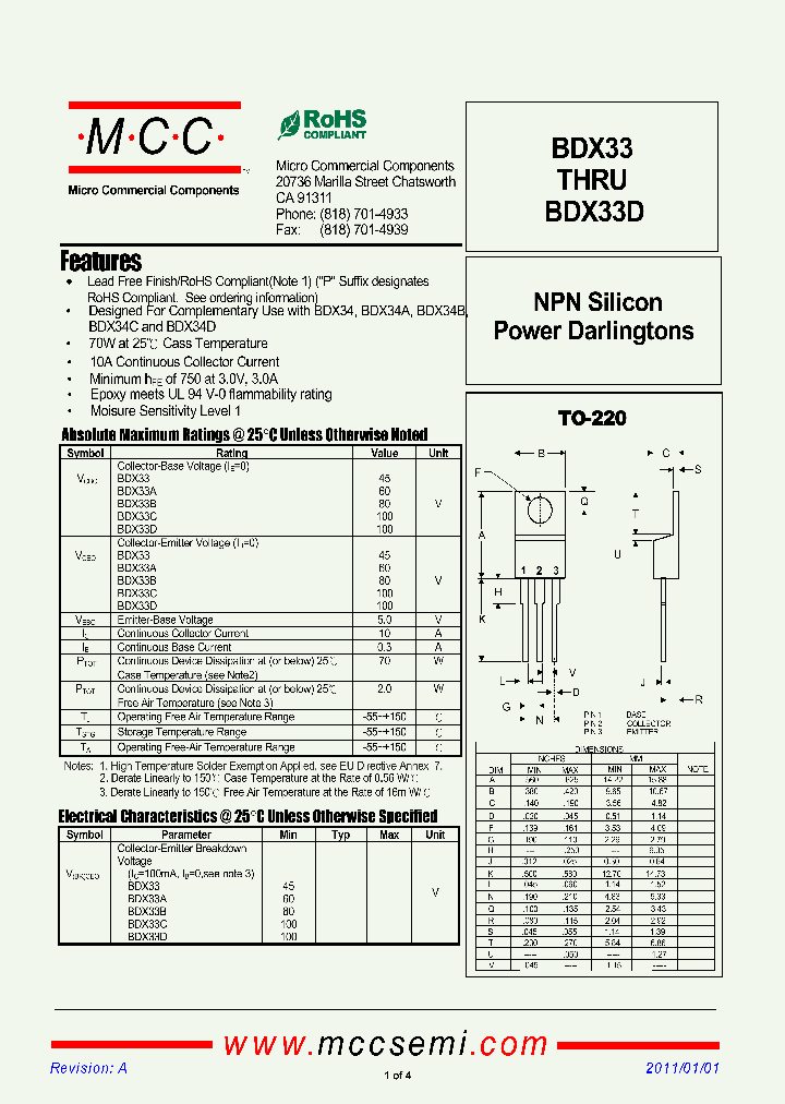BDX33_4589645.PDF Datasheet