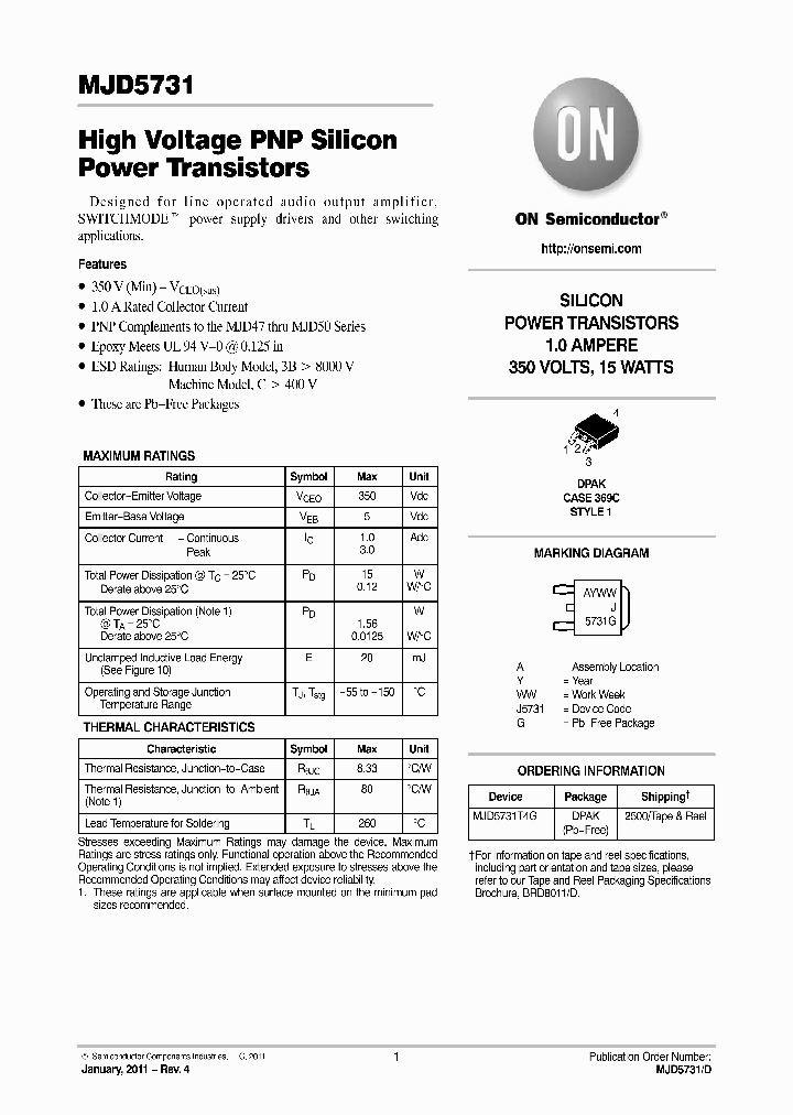 MJD5731T4G_4590016.PDF Datasheet