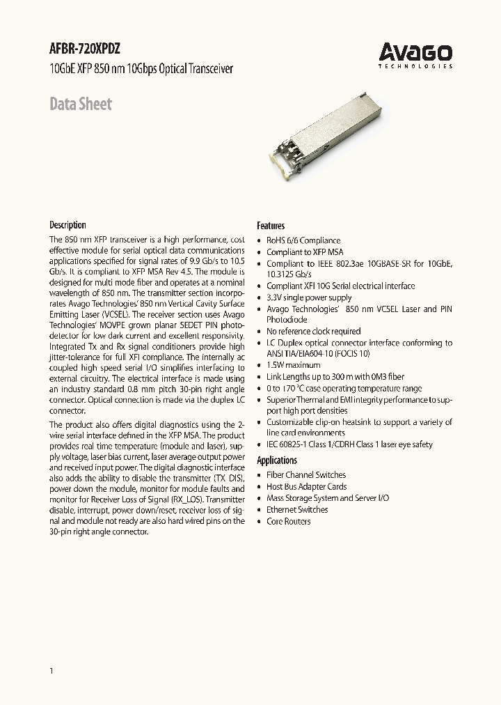 AFBR-720XPDZ_4589947.PDF Datasheet