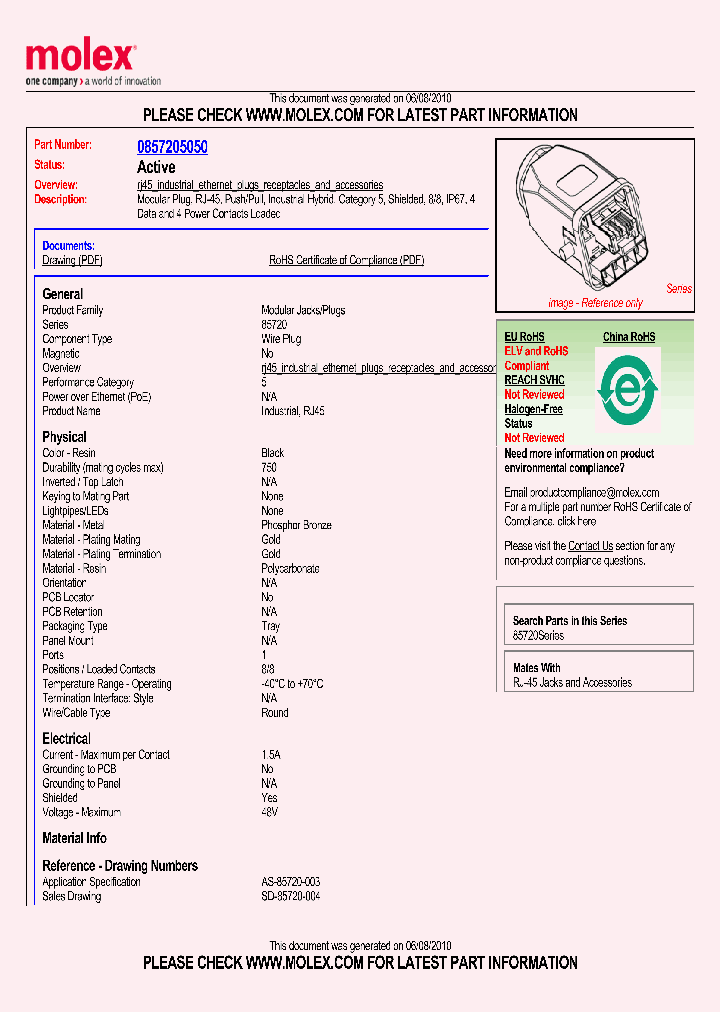 85720-5050_4590706.PDF Datasheet