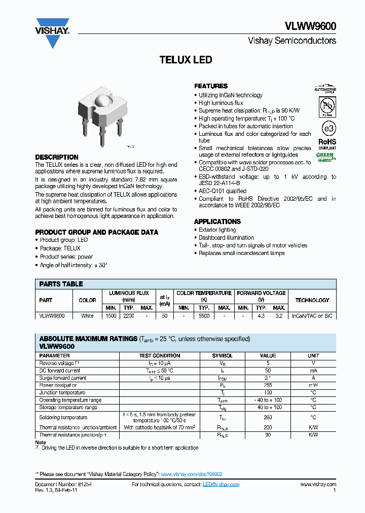 VLWW9600_4591039.PDF Datasheet