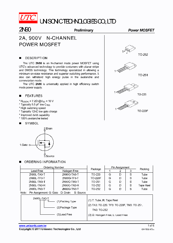 2N90G-TF3-T_4591588.PDF Datasheet