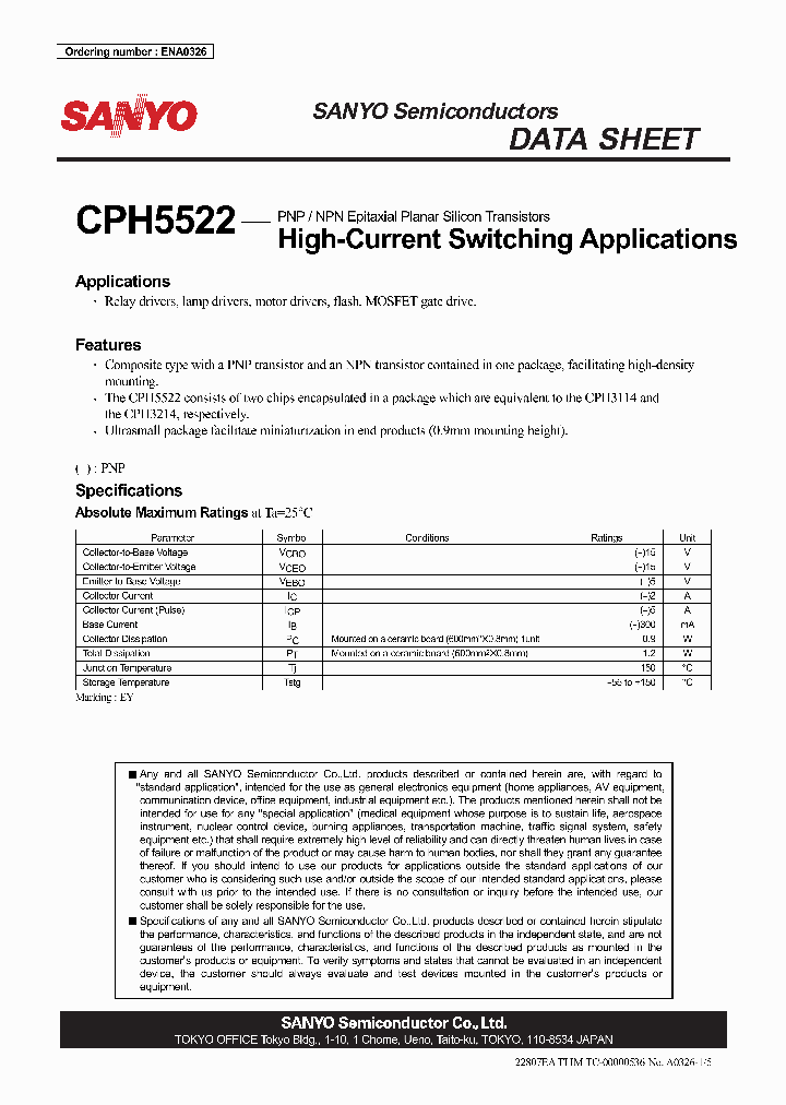 CPH5522_4592416.PDF Datasheet