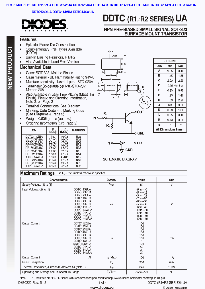DDTC123JUA_4598995.PDF Datasheet