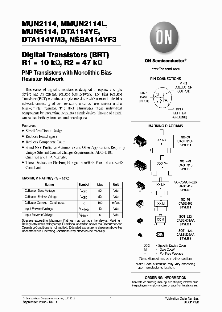 SMUN2114T1G_4599706.PDF Datasheet