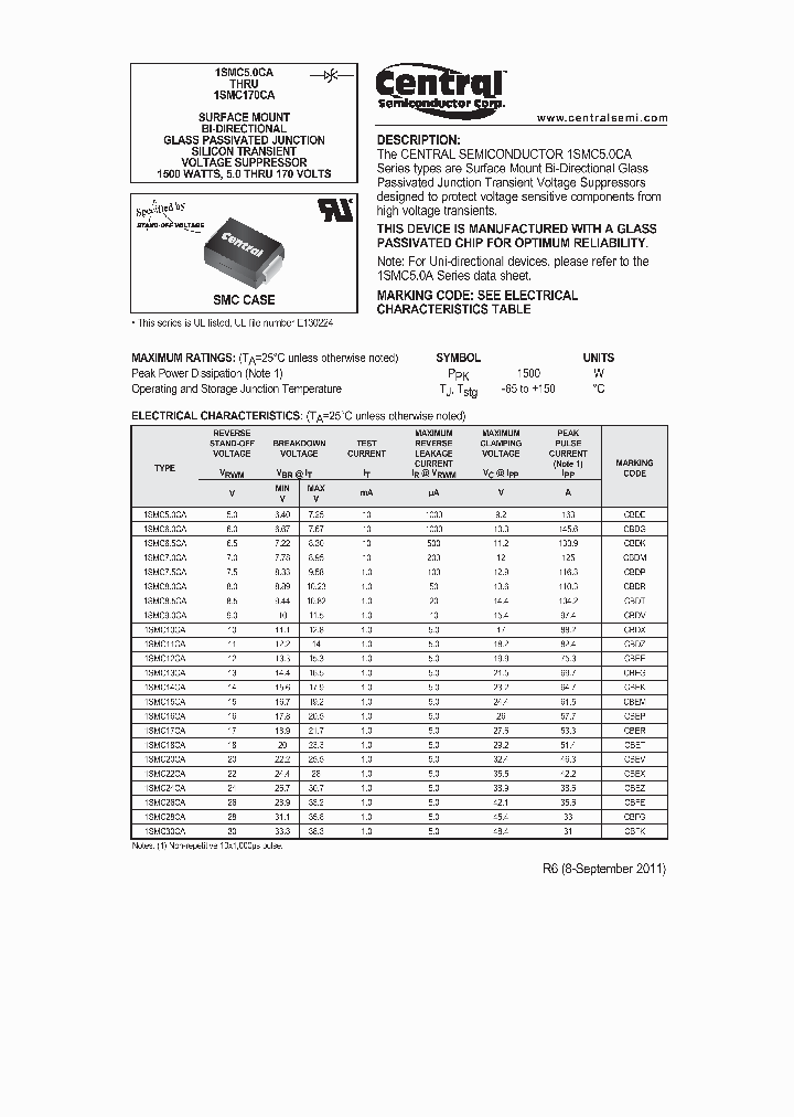 1SMC90CA_4600628.PDF Datasheet