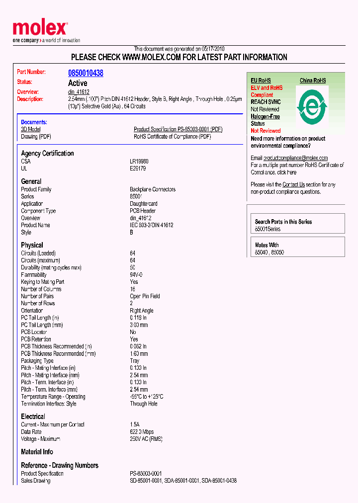 0850010438_4600921.PDF Datasheet