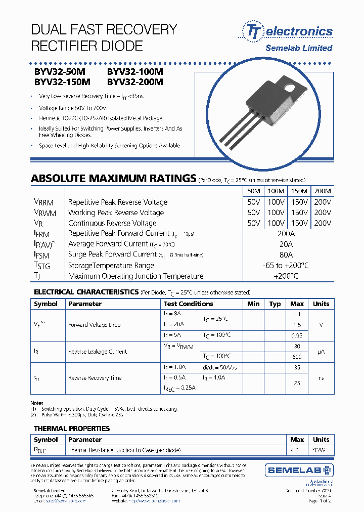BYV32-100M_4603838.PDF Datasheet