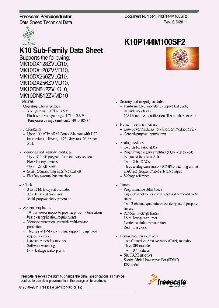 MK10DN512ZVLQ10_4604232.PDF Datasheet