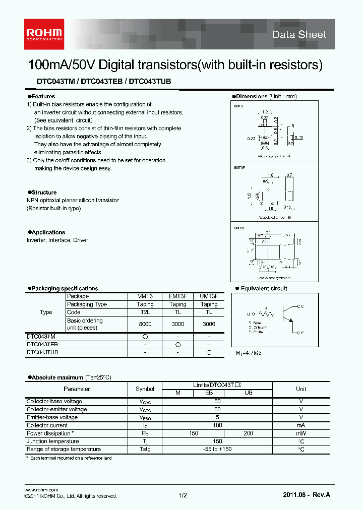 DTC043TEB_4605379.PDF Datasheet