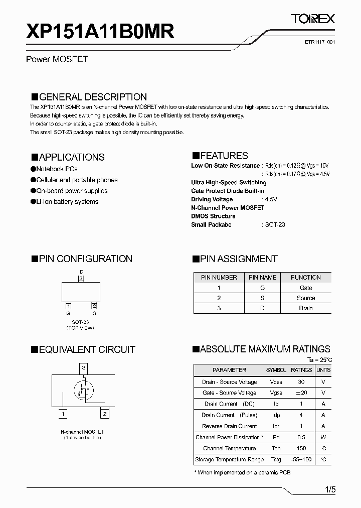 XP151A11B0MR_4605491.PDF Datasheet