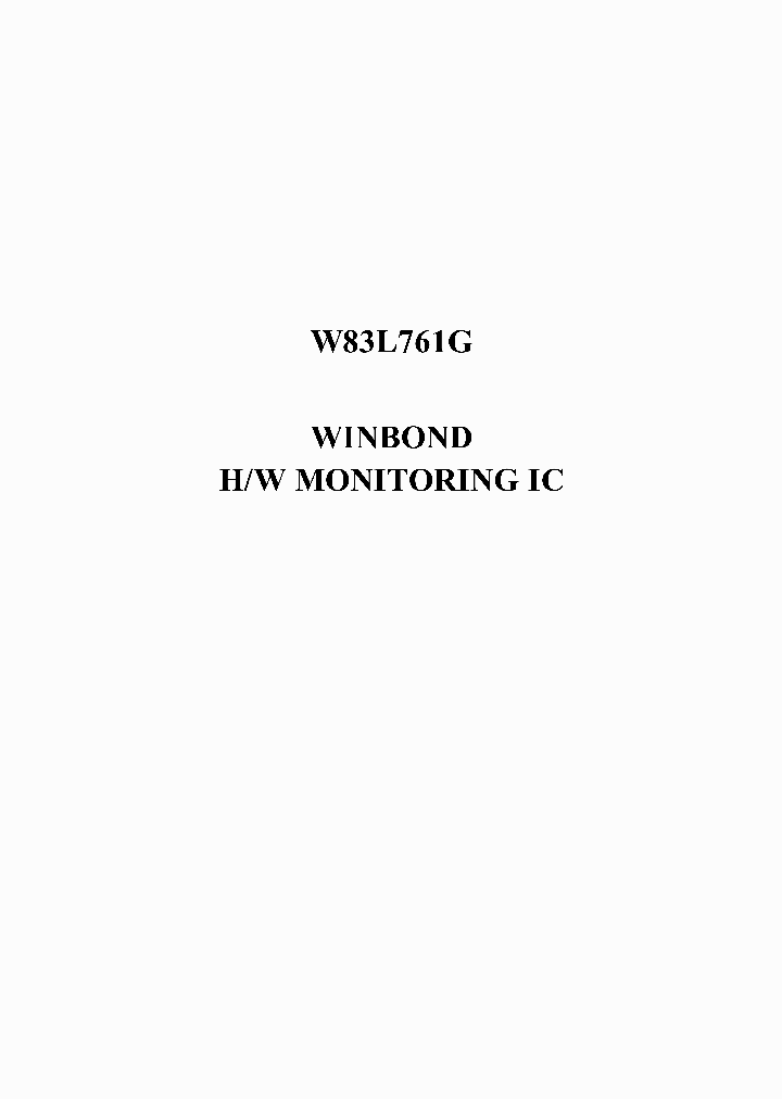 W83L761G_4608857.PDF Datasheet