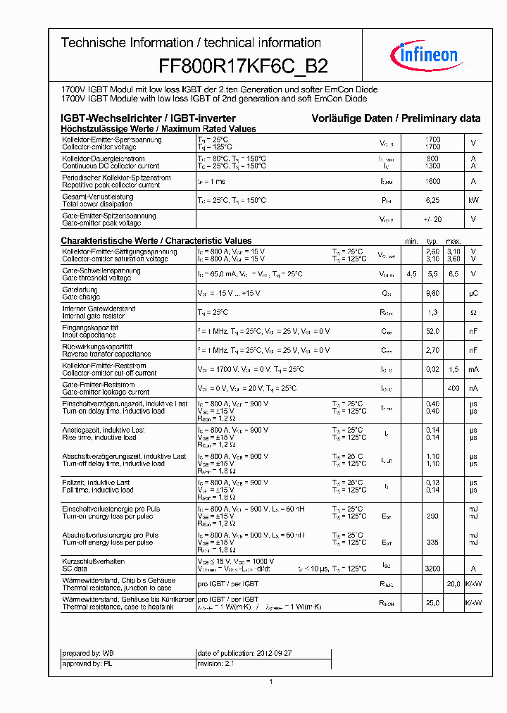 FF800R17KF6C-B2_4609536.PDF Datasheet