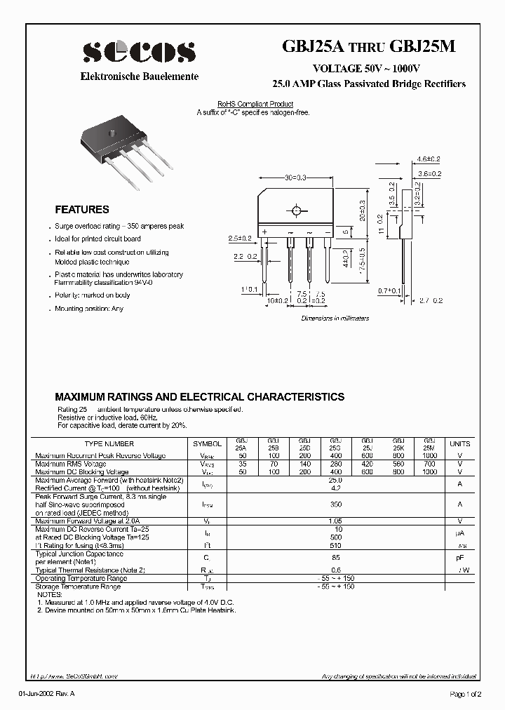 GBJ25J_4611823.PDF Datasheet