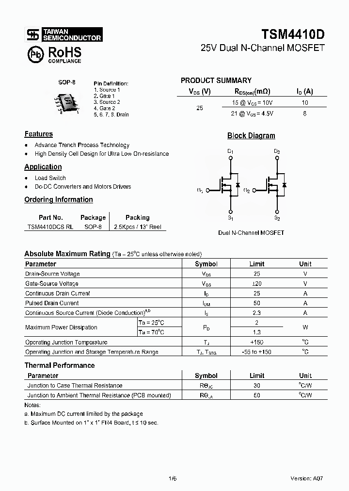 TSM4410DCSRL_4612397.PDF Datasheet