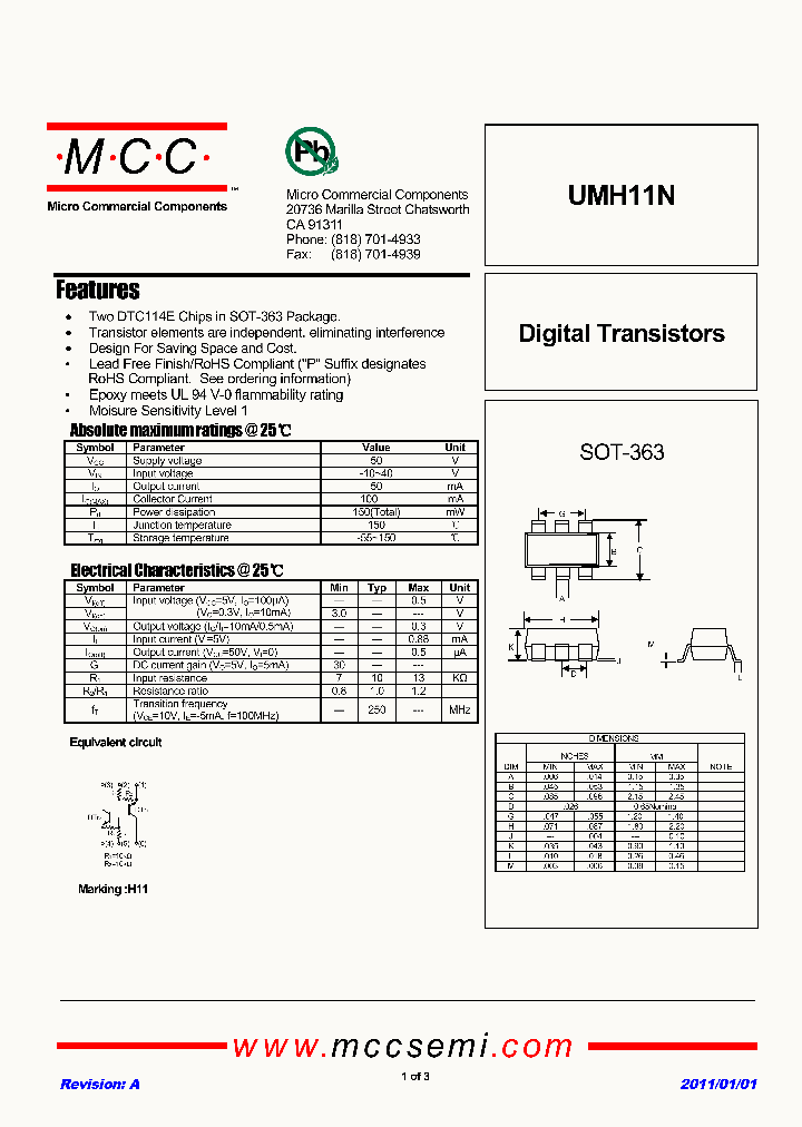 UMH11N11_4612551.PDF Datasheet