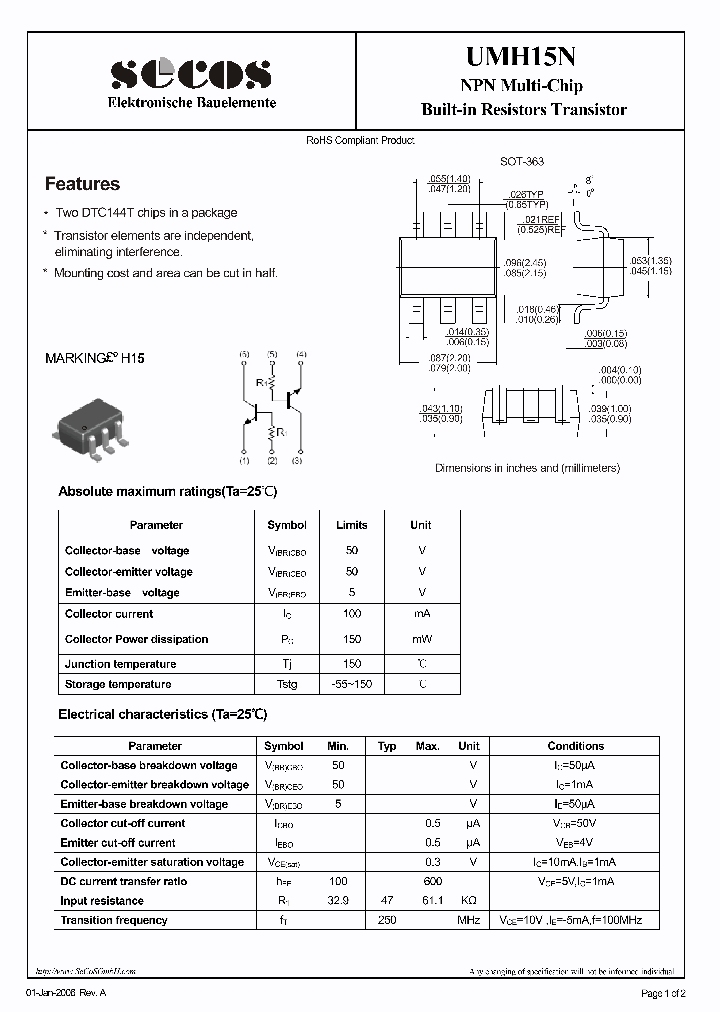 UMH15N_4612555.PDF Datasheet