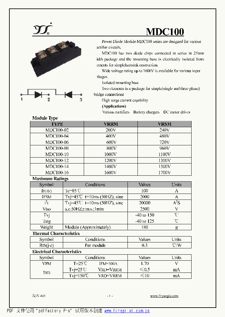 MDC100-06_4614423.PDF Datasheet