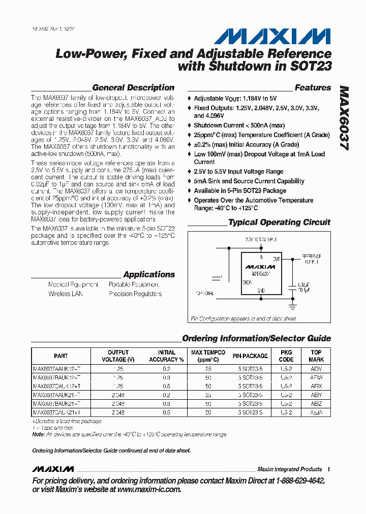 MAX6037BAUK12T_4614616.PDF Datasheet