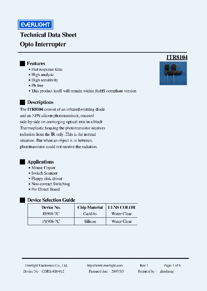 ITR8104_4616923.PDF Datasheet