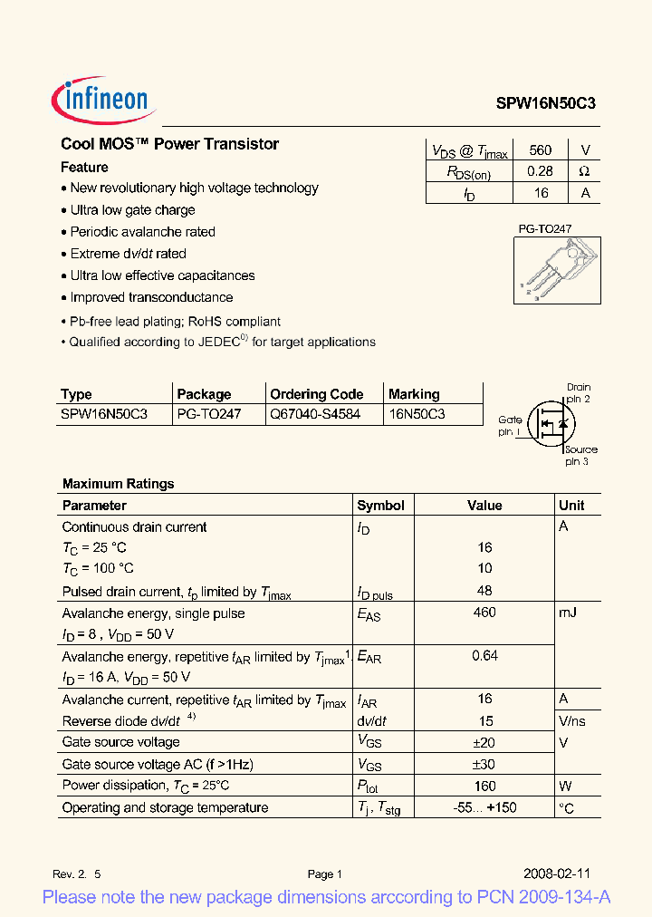 SPW16N50C308_4617476.PDF Datasheet