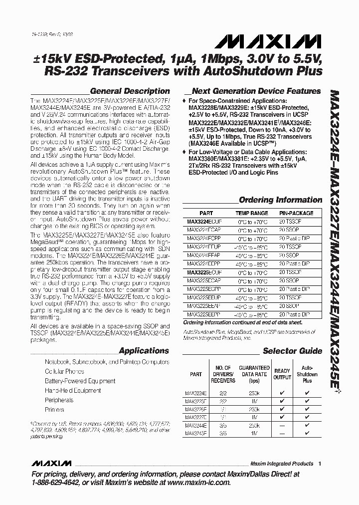 MAX3227EEAET_4617686.PDF Datasheet