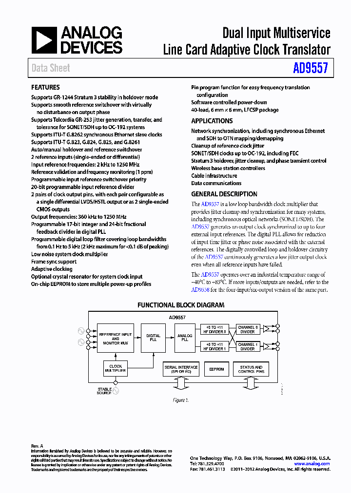 AD9557_4619553.PDF Datasheet