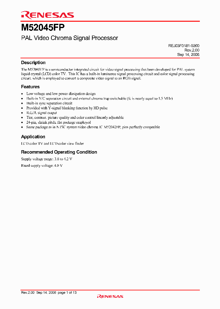 M52045FP_4620535.PDF Datasheet