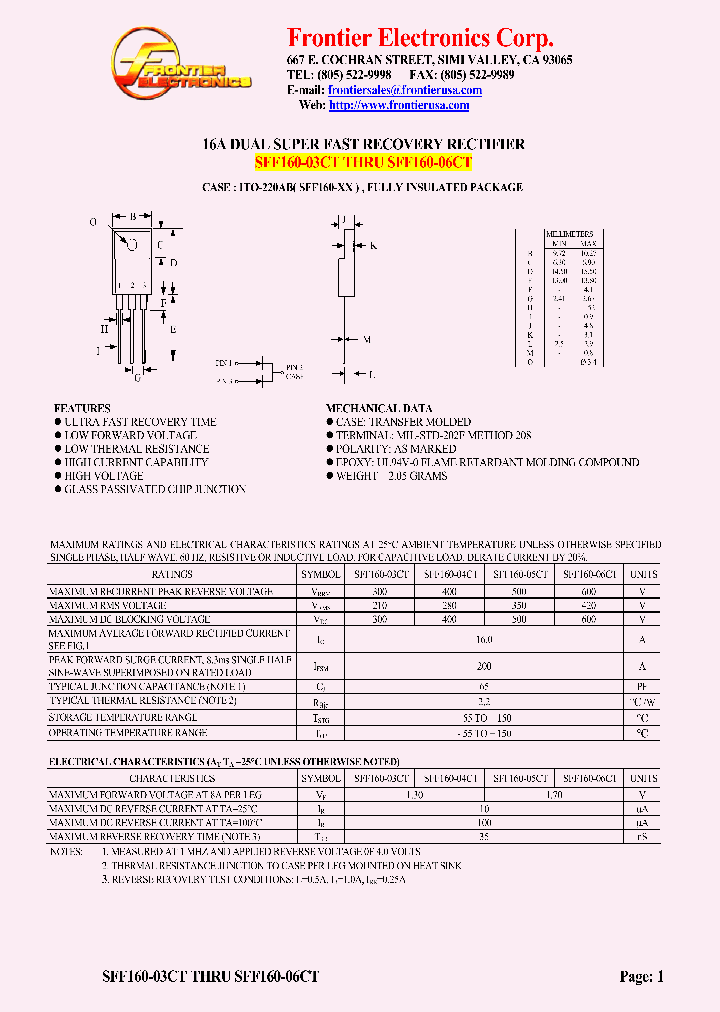 SFF160-03CT_4621974.PDF Datasheet