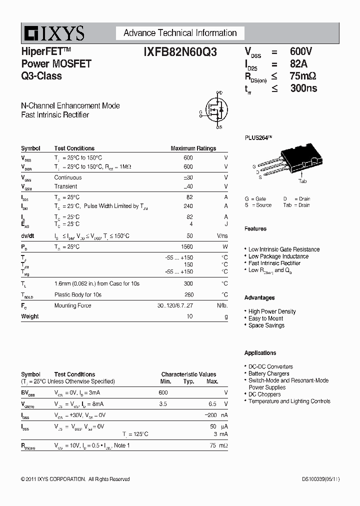 IXFB82N60Q3_4622901.PDF Datasheet