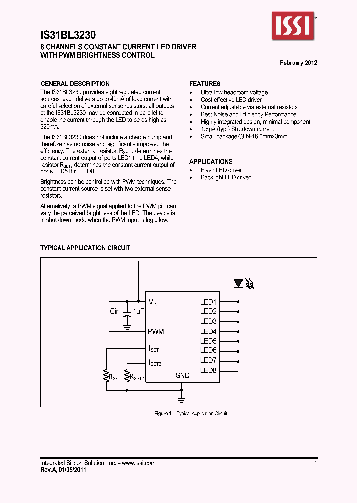 IS31BL3230_4624267.PDF Datasheet