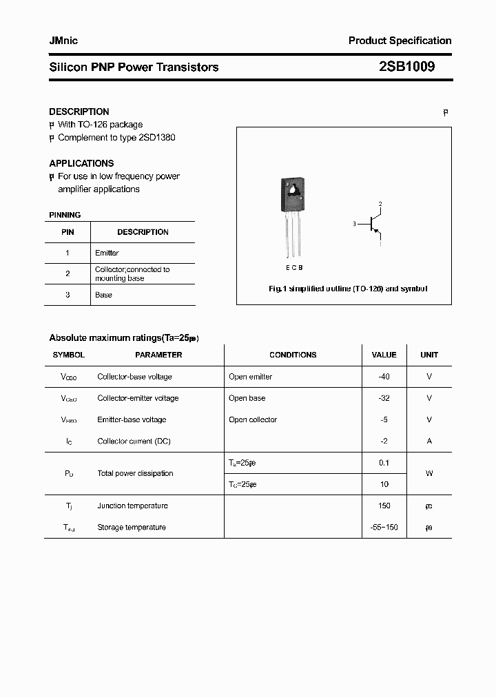 2SB1009_4625415.PDF Datasheet