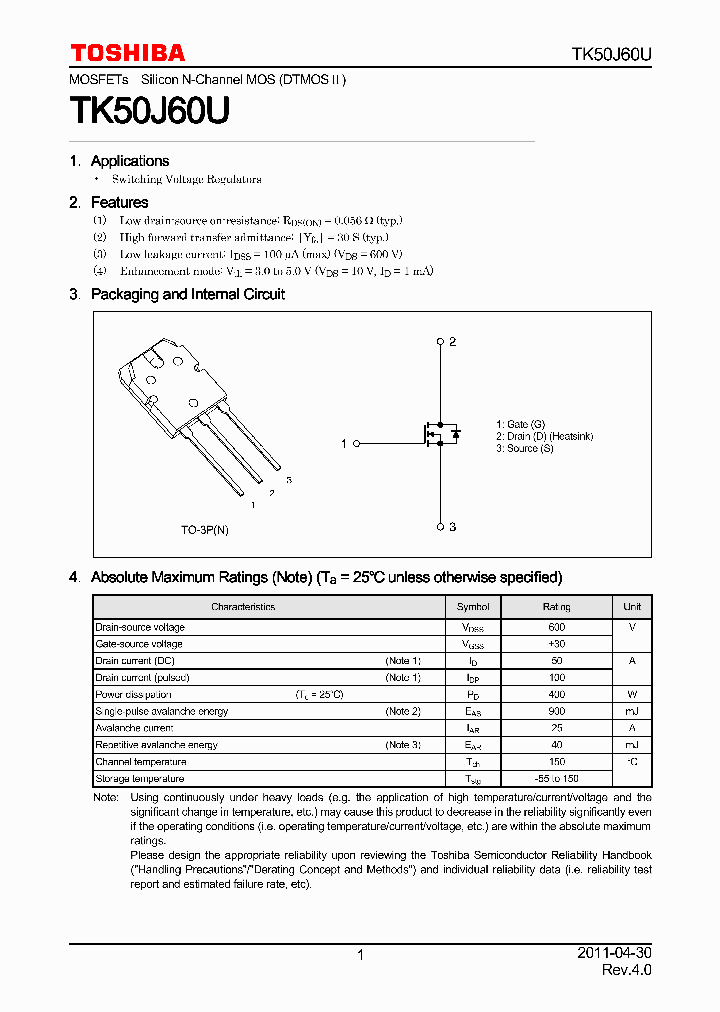 TK50J60U_4627673.PDF Datasheet
