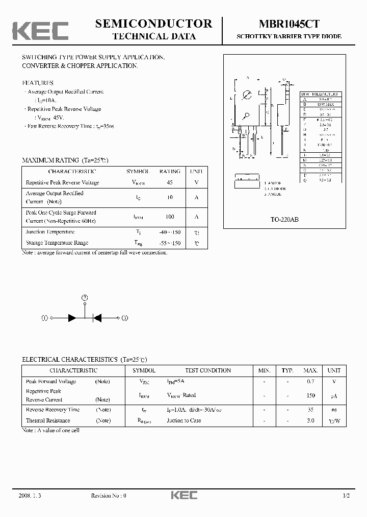 MBR1045CT_4628042.PDF Datasheet