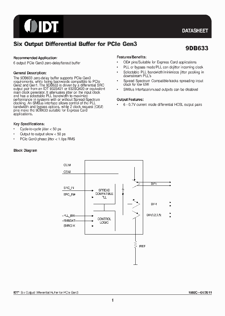 9DB633AFILF_4628576.PDF Datasheet
