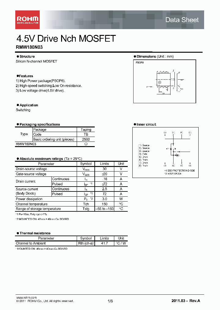 RMW180N03_4629498.PDF Datasheet