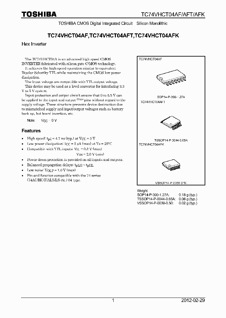 TC74VHCT04AFT12_4629818.PDF Datasheet