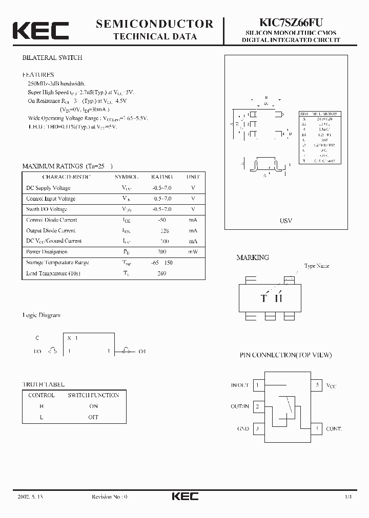 KIC7SZ66FU_4633970.PDF Datasheet
