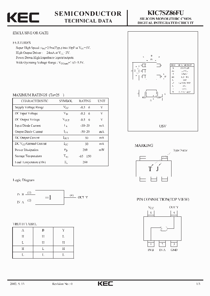 KIC7SZ86FU_4633971.PDF Datasheet