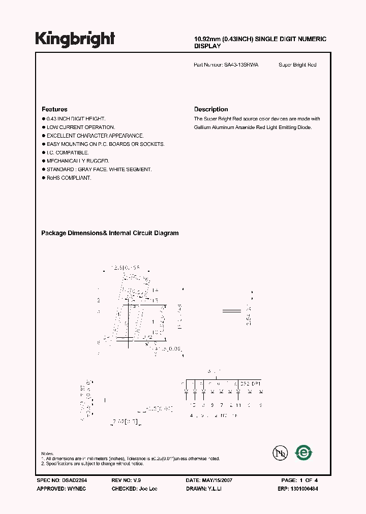 SA43-13SRWA_4634375.PDF Datasheet