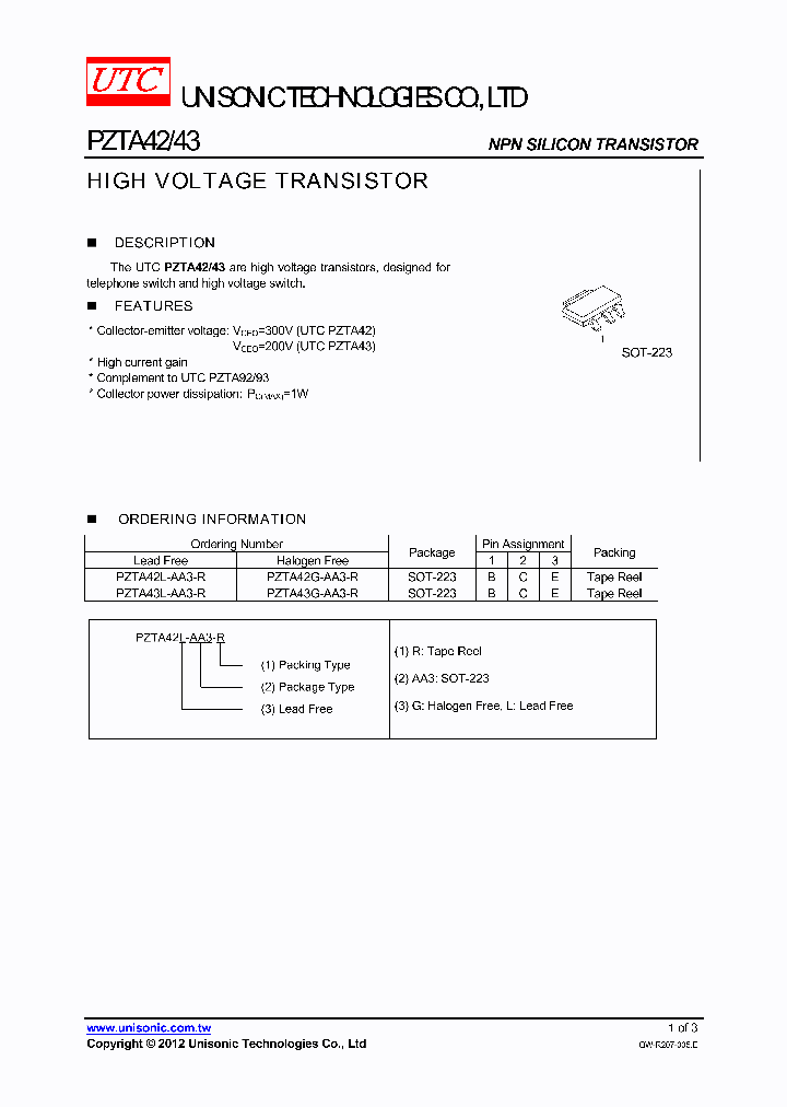 PZTA42G-AA3-R_4636495.PDF Datasheet