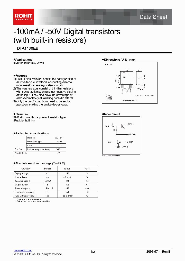 DTA143XEB_4639945.PDF Datasheet