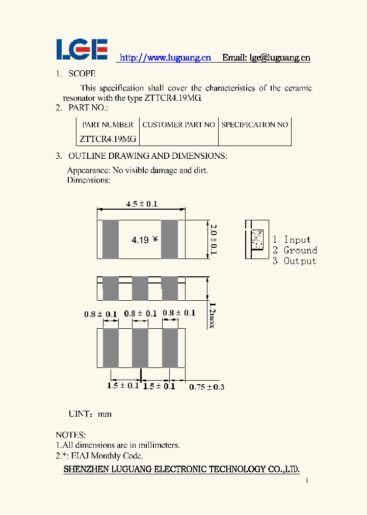 ZTTCR419MG_4641571.PDF Datasheet