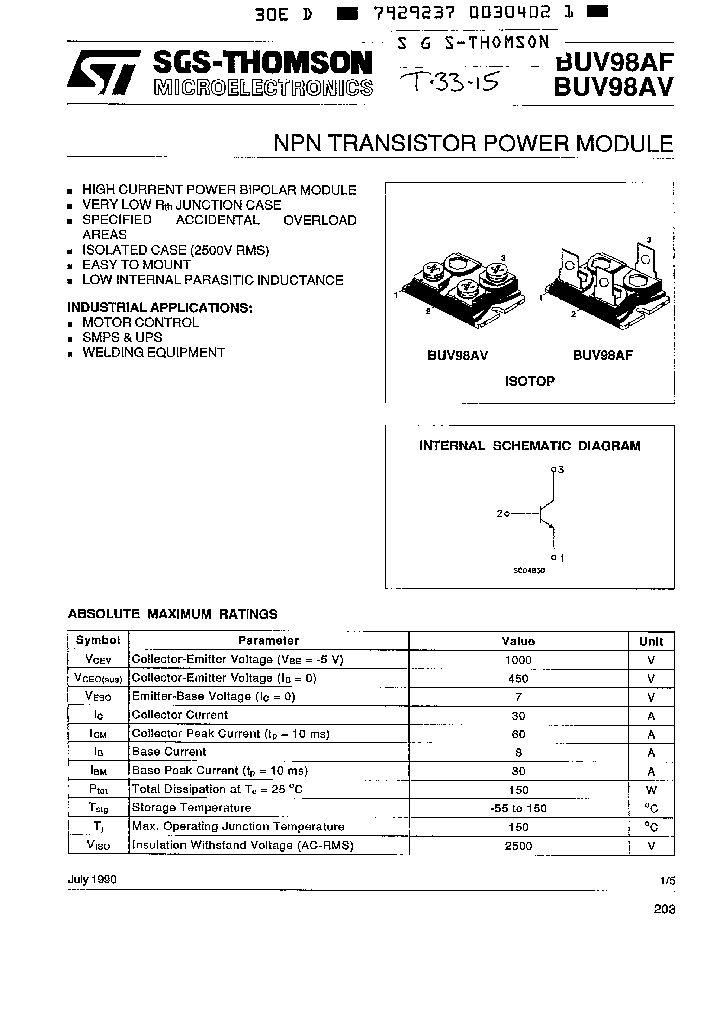 BUV98AF_4642491.PDF Datasheet